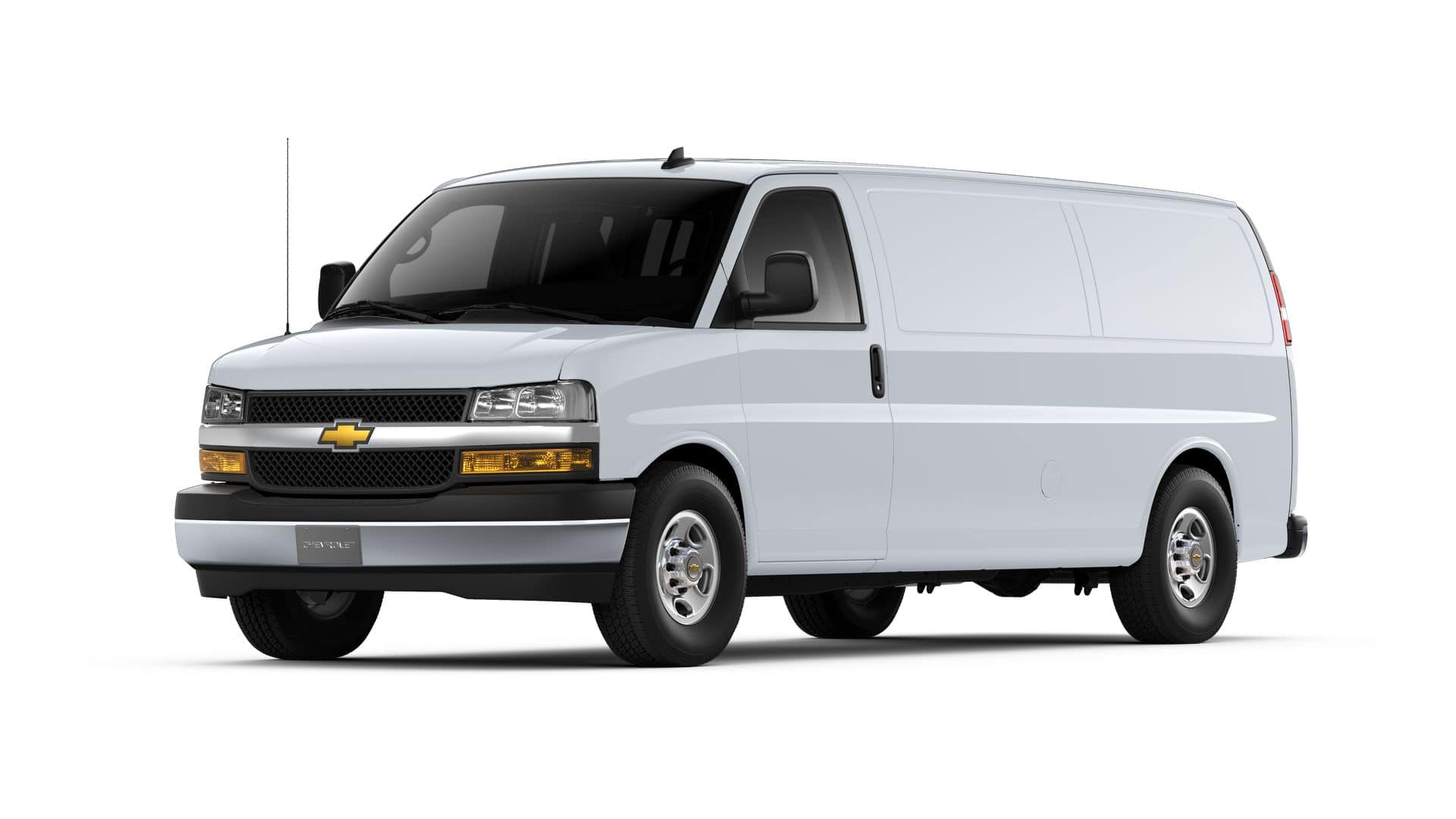 2026 Chevrolet Express Cargo WT in Summit White — front three-quarter view