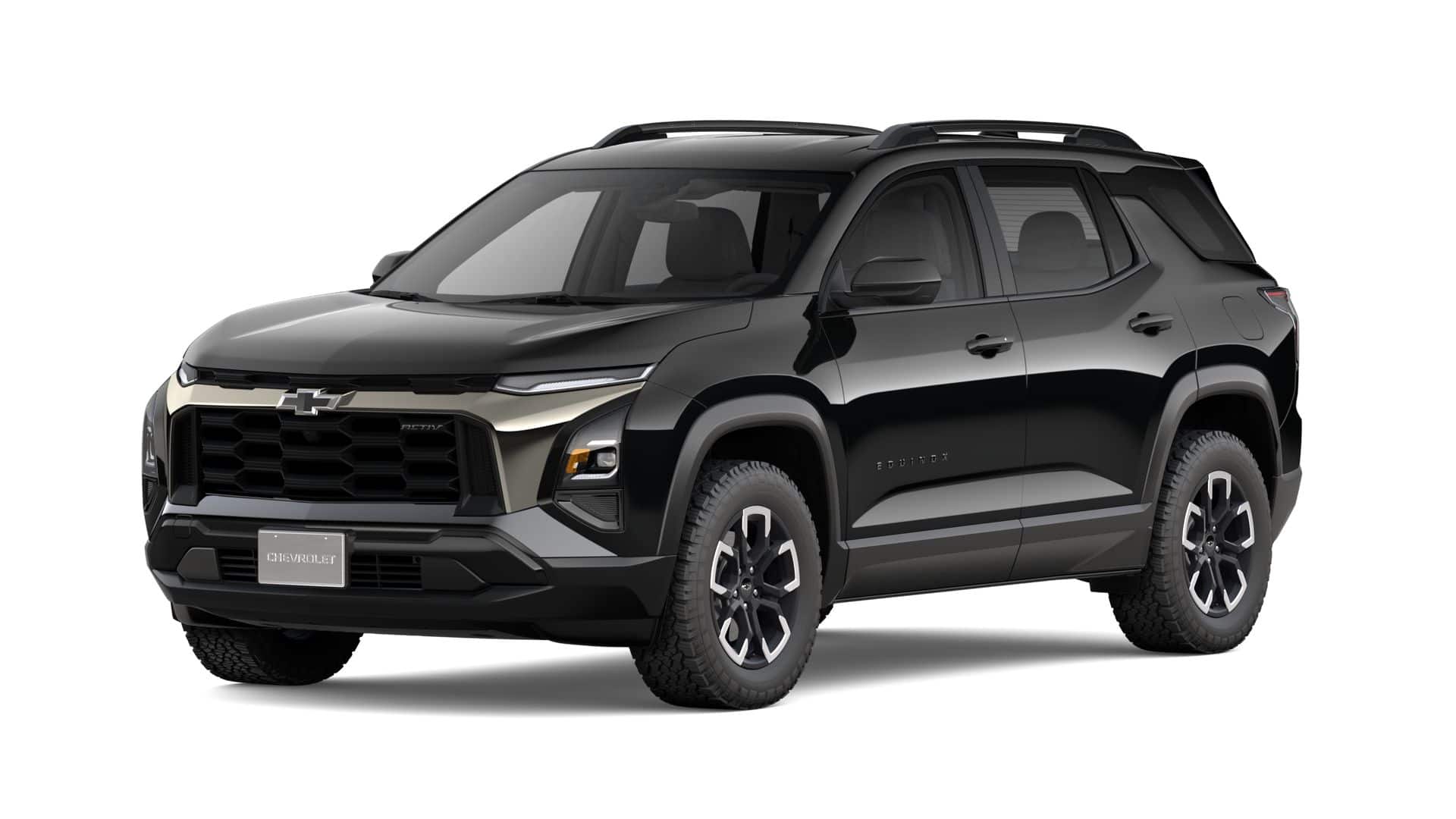2027 Chevrolet Equinox AWD ACTIV in Mosaic Black Metallic — front three-quarter view